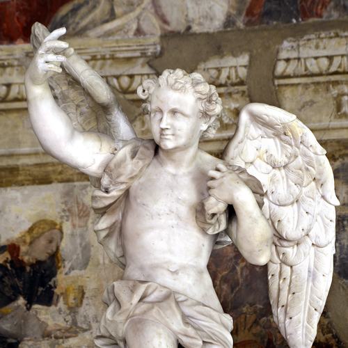 Chiesa di Santa Maria Maggiore, altare maggiore, Andrea Comin, angelo turificante, XVIII secolo, Lestans