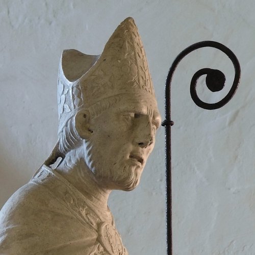 Duomo di Spilimbergo, statue dei padri della Chiesa, Sant'Ambrogio, Giovanni Pilacorte (?), 1495