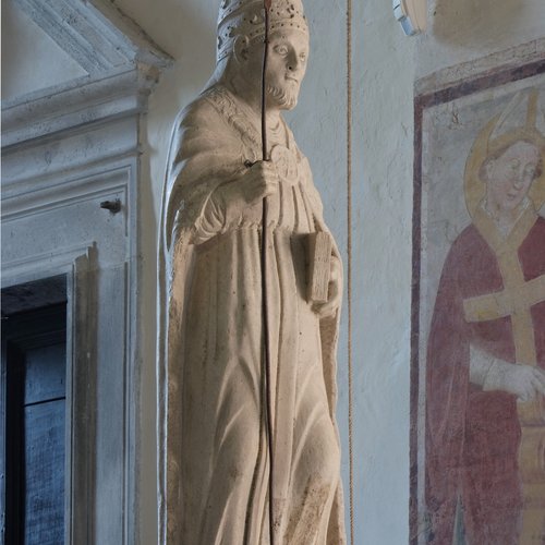 Duomo di Spilimbergo, statue dei padri della Chiesa, Giovanni Pilacorte (?), 1495