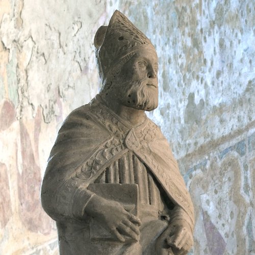 Duomo di Spilimbergo, statue dei padri della Chiesa, Giovanni Pilacorte (?), 1495