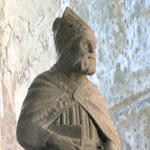 Duomo di Spilimbergo, statue dei padri della Chiesa, Giovanni Pilacorte (?), 1495