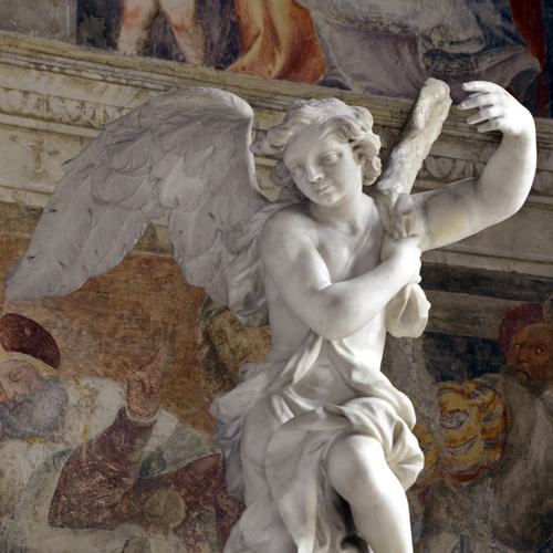 Chiesa di Santa Maria Maggiore, altare maggiore, Andrea Comin, angelo turificante, XVIII secolo, Lestans