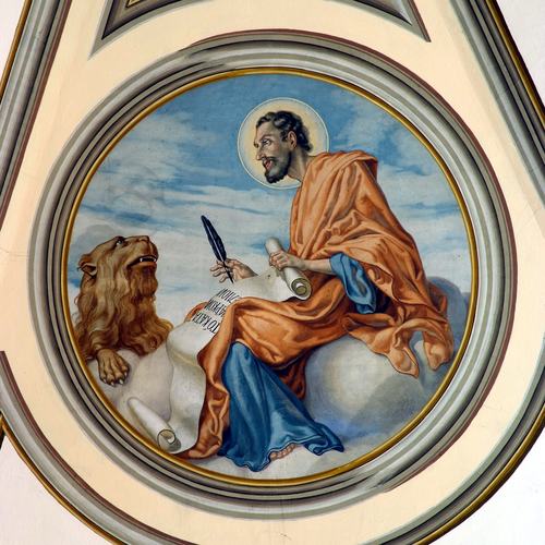 Chiesa parrocchiale di Variano, Giacomo Monai, San Marco, ovale nel soffitto del coro, 1940