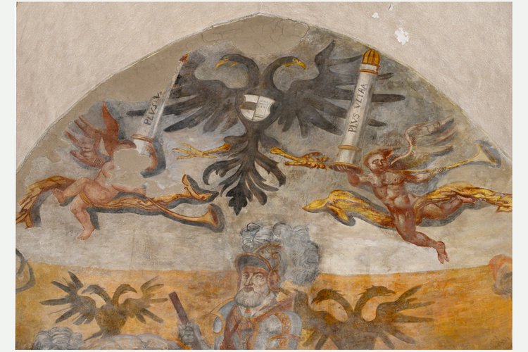 Carlo V a cavallo, sec. XVI, particolare