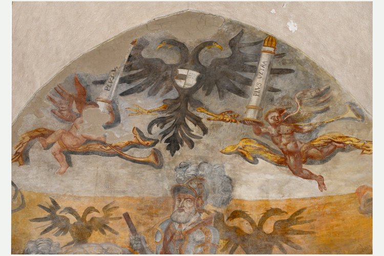 Carlo V a cavallo, sec. XVI, particolare