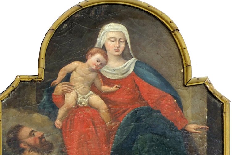 Pittore friulano, Madonna col Bambino ed i Ss. Rocco e Bartolomeo, sec. XVII