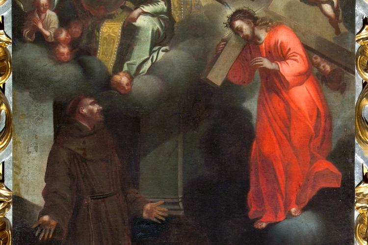 Chiesa parrocchiale di Variano, Autore ignoto, La visione di San Francesco, sec. XVIII