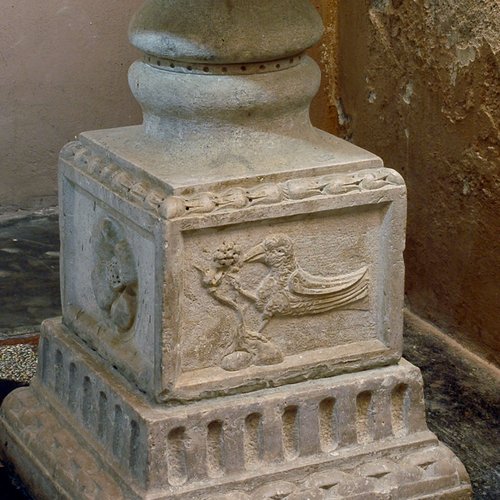 Chiesa parrocchiale di San Giorgio, acquasantiera, sec XVI, San Giorgio della Richinvelda