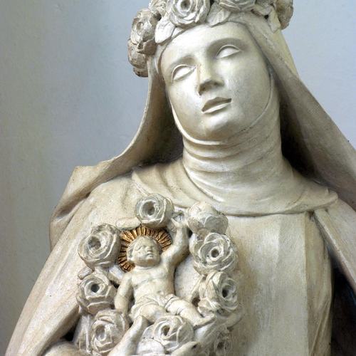 Chiesa parrocchiale di Variano, Simone Periotti, Santa Rosa da Lima, particolare, Altare della Beata Vergine del Rosario, 1745