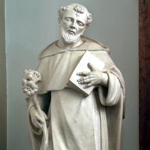 Chiesa parrocchiale di Variano, Simone Periotti, San Domenico, Altare della Beata Vergine del Rosario, 1745