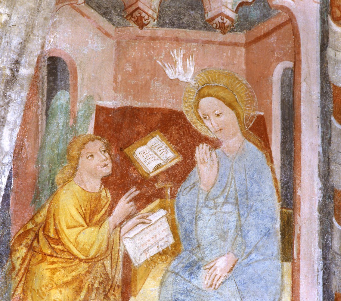 Tabernacolo del SS. Sacramento, post 1450, Annunciazione