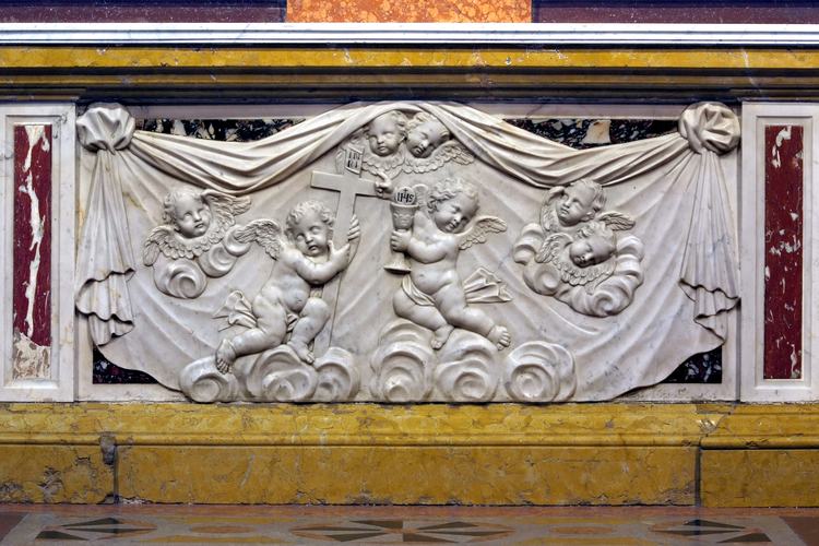 Chiesa di San Lorenzo martire di Talmassons, Pasqualino Lazzarini, Altare maggiore, mensa, 1731