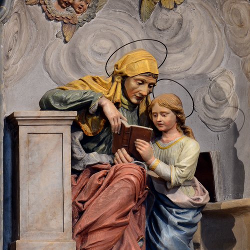 Altare di Sant'Anna, l’Educazione di Maria bambina