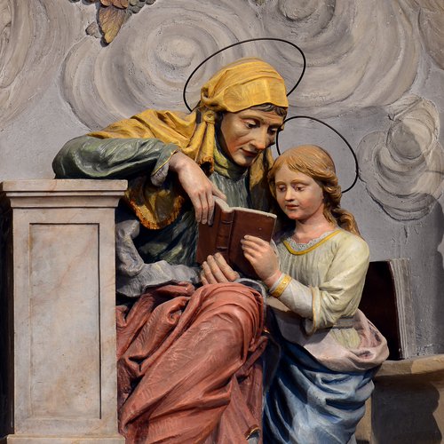 Altare di Sant'Anna, l’Educazione di Maria bambina