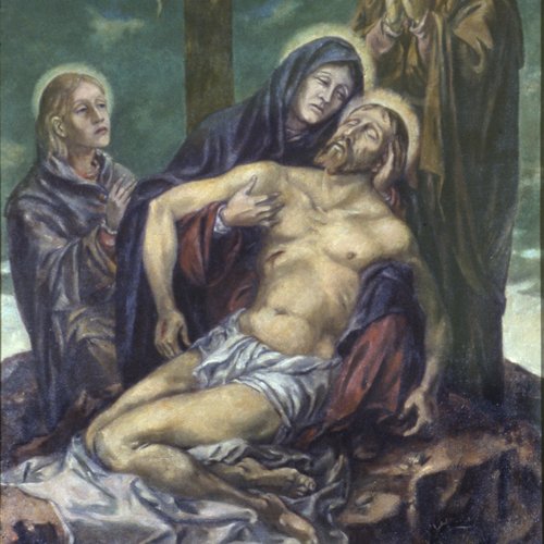 Fred Pittino, La pietà, 1958, cappella del S. Rosario
