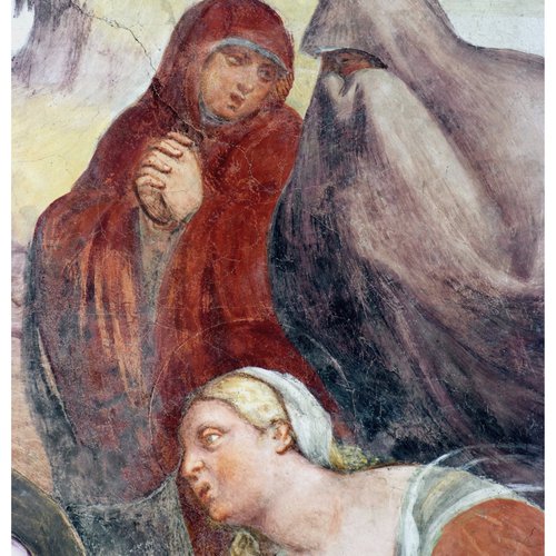 Pomponio Amalteo (1505-1588), Deposizione della croce, metà sec. XVI, particolare