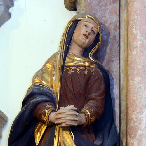 Altare di San Franceso Saverio, statua della Madonna