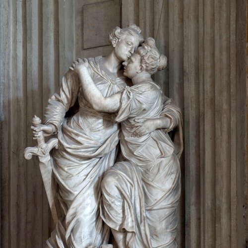 Duomo Udine, Mausolei Manin, La Giustizia e la Pace, Pietro Baratta