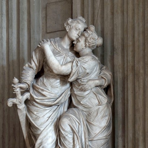 Duomo Udine, Mausolei Manin, La Giustizia e la Pace, Pietro Baratta