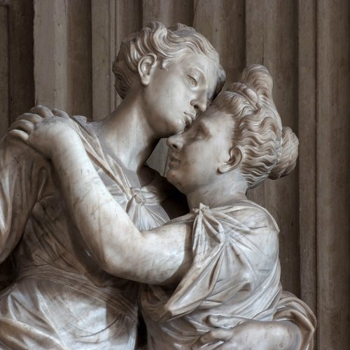 Duomo Udine, Mausolei Manin, La Giustizia e la Pace, Pietro Baratta, particolare