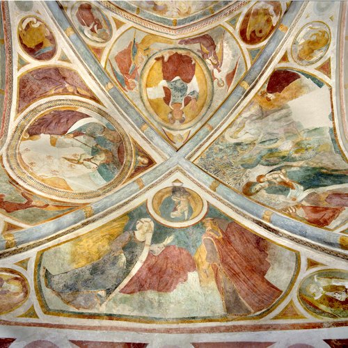 L'Imperatore Augusto e la Sibilla Tiburtina, sec. XV. Chiesa di Santa Maria, già a Bevazzana