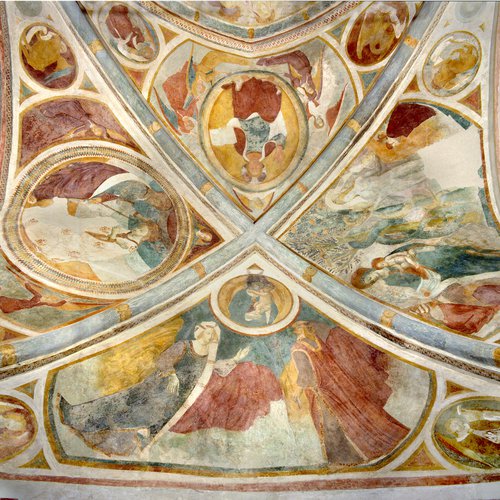 L'Imperatore Augusto e la Sibilla Tiburtina, sec. XV. Chiesa di Santa Maria, già a Bevazzana