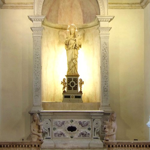 Duomo di Spilimbergo, altare di Pilacorte con la statua della Madonna, 1503 (?)