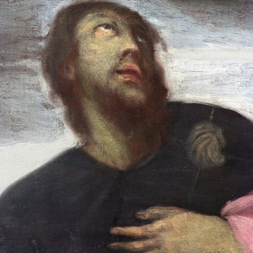 Chiesa parrocchiale di Variano, Gian Giacomo Contieri, l'Eterno Padre in gloria ed i santi Rocco, Sebastiano e Leonardo, particolare, altare di San Rocco, 1772-1775