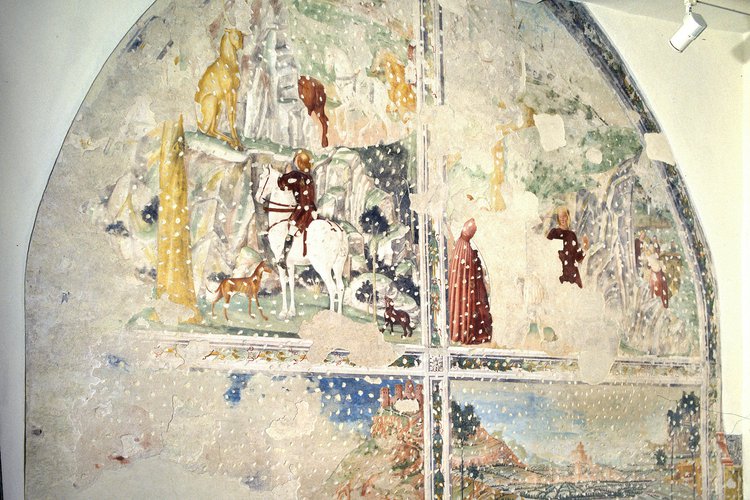 Andrea Bellunello e "Maestro degli Arcoloniani", affreschi con Episodi della vita di Sant'Eustachio, cappella Arcoloniani, fine XV sec