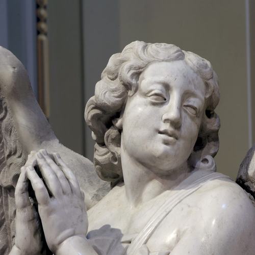 Chiesa di San Lorenzo martire di Talmassons, Orazio Bonetti, Angelo adorante, particolare, 1741