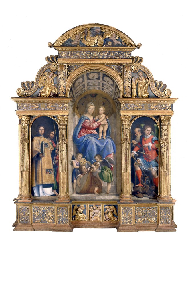 Giovanni Antonio Pordenone, Trittico, 1526, chiesa di San Lorenzo a Varmo