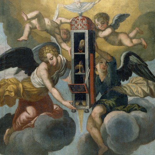 Pietro Bainville, Le reliquie di S. Spiridione, sec.. XVIII (sacrestia)