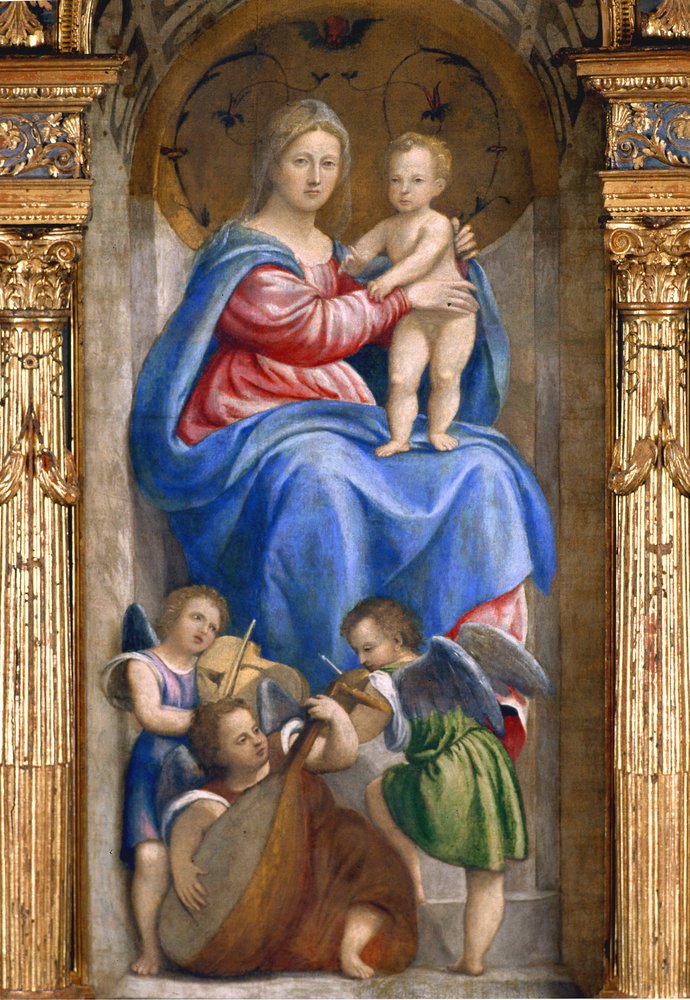 Madonna con Bambino, Trittico del Pordenone, chiesa di San Lorenzo di Varmo