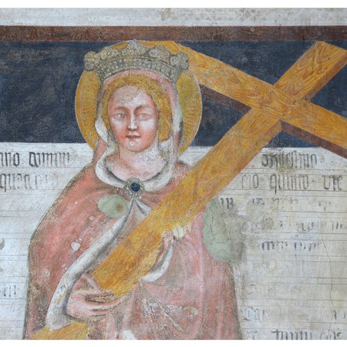 Affreschi della parete laterale sinistra, Sant'Elena con la Croce, Chiesa di Sant'Antonio Abate, San Daniele del Friuli