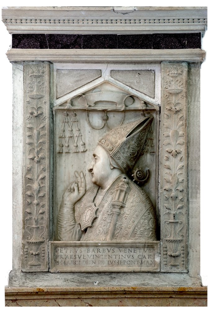 G. Dalmata, Il Cardinale Pietro Barbo poi Papa Paolo II, altorilievo marmoreo, sec. XVI