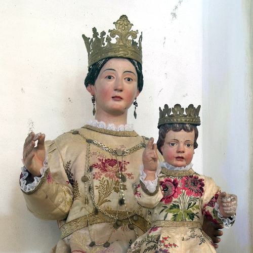 Chiesa parrocchiale di Variano, Madonna con Bambino, XVIII-XIX sec, Altare della Beata Vergine del Rosario