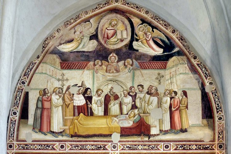 Vitale Da Bologna, Storie di San Nicolò, affresco nell'omonima cappella, 1349, particolare