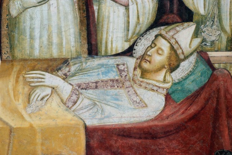 Vitale Da Bologna, Storie di San Nicolò, affresco nell'omonima cappella, 1349, particolare