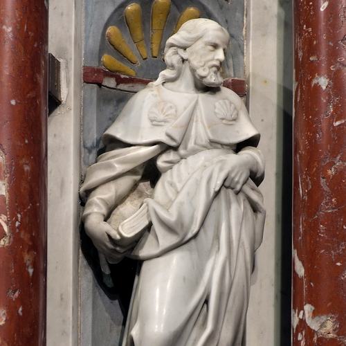 Chiesa di San Lorenzo martire di Talmassons, Altare maggiore, Giovanni e Marino Grassi, San Giacomo, 1733