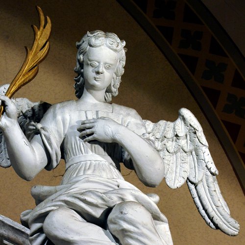 Chiesa parrocchiale di San Giorgio, altare della Beata Vergine Maria del Rosario, particolare, sec XVIII, San Giorgio della Richinvelda