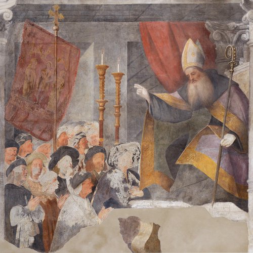 Sant'Antonio Abate benedice la Confraternita, Chiesa di Sant'Antonio Abate a San Daniele del Friuli