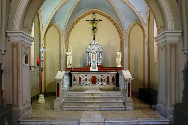 Chiesa parrocchiale di San Giorgio, altare maggiore, sec XVIII, San Giorgio della Richinvelda