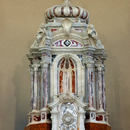 Chiesa parrocchiale di San Giorgio, tabernacolo dell'altare maggiore, sec XVIII, San Giorgio della Richinvelda