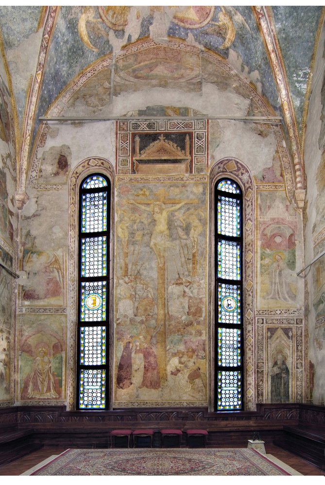 Duomo di Spilimbergo, affresco con la Crocifissione, 1358