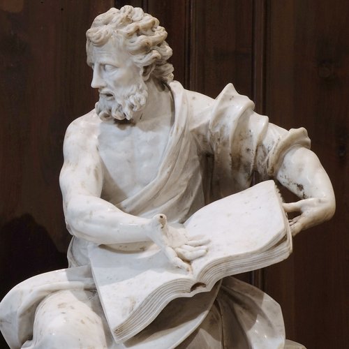 Francesco Aloi, Evangelisti - San Marco, balaustra dello scalone, XVII sec.