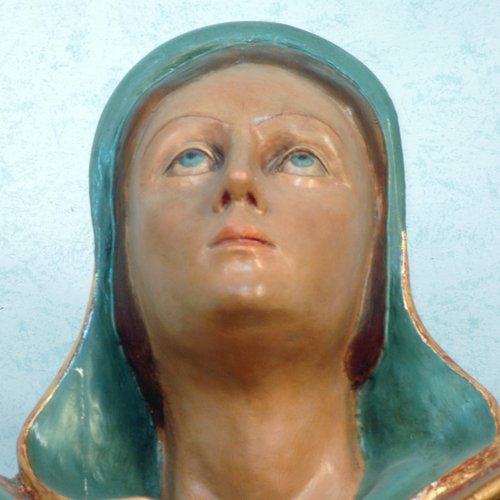 Ferdinando Perathoner, Madonna Assunta, particolare, 1912, Chiesa vecchia di San Michele, Cervignano