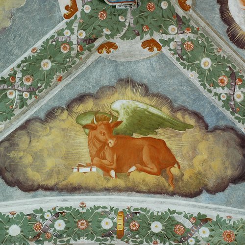 Francesco Torbido, I simboli dei quattro evangelisti, particolare