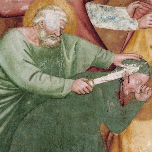 Duomo di Spilimbergo, affreschi della cappella maggiore, Cattura di Gesù