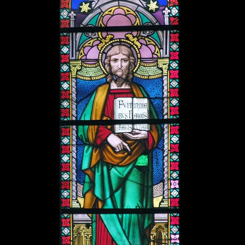 Vetrate superiori del presbiterio, San Luca Evangelista, 1865