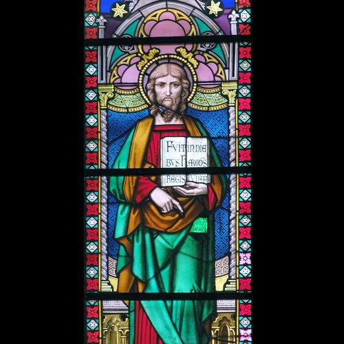 Vetrate superiori del presbiterio, San Luca Evangelista, 1865